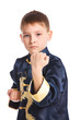 Aikido boy fighting position
