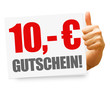 10,- Euro Gutschein! Button, Icon
