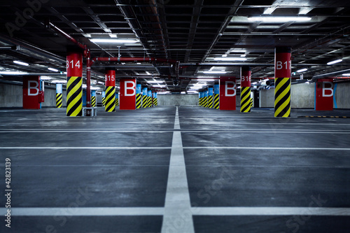 Photo: Parking garage underground Parking garage underground