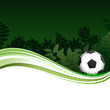 Green Football Poster With Trees