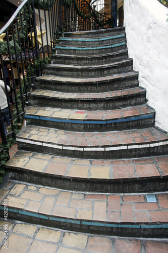 Photo: Stairs, Hundertwasser House, Vienna. Stairs, Hundertwasser House, Vienna.