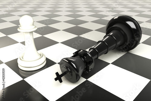 Illustration: King and Pawn Chess Board King and Pawn Chess Board