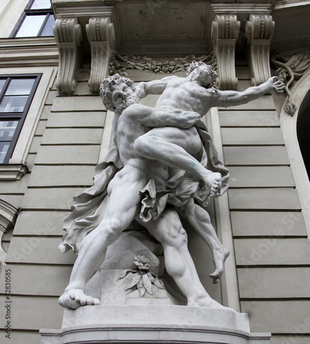 Photo: Hercules fighting Antaeus, Hofburg, Vienna Hercules fighting Antaeus, Hofburg, Vienna