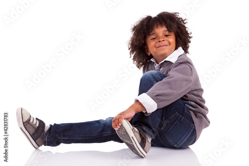 Foto: Portrait of a cute african american little boy Portrait of a cute african american little boy