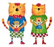 Illustration: Cat's family Cat's family