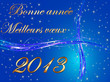 Bonne année 2013 fond bleu