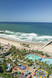 Photo: Aerial view of Indian Ocean, white sandy beaches, pool and ocean pier in the town center of Durban, South Africa Aerial view of Indian Ocean, white sandy beaches, pool and ocean pier in the town center of Durban, South Africa