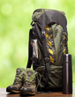 Photo: backpack and shoes backpackers backpack and shoes backpackers