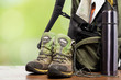 Photo: backpack and shoes backpackers backpack and shoes backpackers