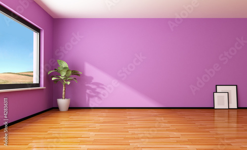 Ilustración: empty purple interior empty purple interior