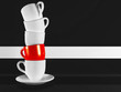 Beautiful cup on black background