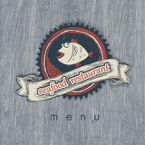 Seafood restaurant menu. Vectior, EPS10.