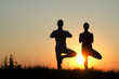 Photo: Yoga couple. Yoga couple.