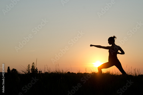 Photo: Karate on sunset Karate on sunset