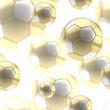 Golden soccer ball seamless background
