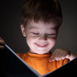 little boy read book