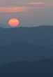 Sonnenuntergang im Gebirge