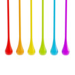 Rainbow colors oil paint glossy drops