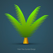 Vector: Icon Tree Design. Palm Tree Symbol Icon Tree Design. Palm Tree Symbol