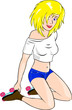 Girl with roller-skates