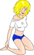 Girl in casual clothes