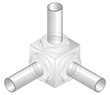 Vector: Screw-nut, isometric projection, engineering graphics Screw-nut, isometric projection, engineering graphics
