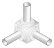 Vector: Screw-nut, isometric projection, engineering graphics Screw-nut, isometric projection, engineering graphics