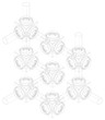 Vector: Screw-nut, isometric projection, engineering graphics Screw-nut, isometric projection, engineering graphics