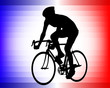 Vektor: bicyclist silhouette on the tricolor background - vector bicyclist silhouette on the tricolor background - vector