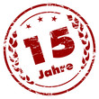 Vektor: 15 Jahre Stempel 15 Jahre Stempel