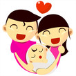Vector: cute family cute family