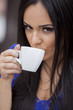 Girl drinking coffee