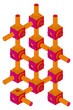 Vector: Screw-nut, isometric projection, engineering graphics Screw-nut, isometric projection, engineering graphics