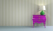 Illustration: Modern retro commode with lamp Modern retro commode with lamp