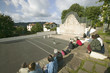 Photo: Local villagers in Sare, France, in Basque Country on the Spanish-French border, watch Jai Li game near St. Jean de Luz, on the Cote Basque, South West France Local villagers in Sare, France, in Basque Country on the Spanish-French border, watch Jai Li game near St. Jean de Luz, on the Cote Basque, South West France
