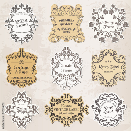 Vector: Vector Set: Vintage Frames, Calligraphic Design Elements and Pag Vector Set: Vintage Frames, Calligraphic Design Elements and Pag