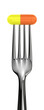 Fork with a pill