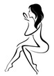 makeup, beutyful woman vector silhouette