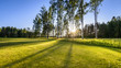 Sunset on golf course in Poalnd