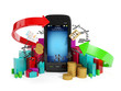 3ä illustration: Mobile technology business. Graphics business m