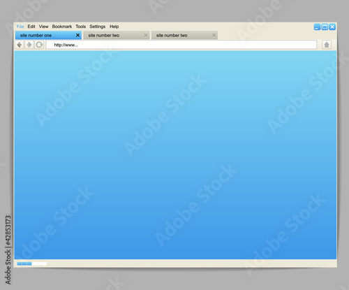 Vector: Opened browser window template for any content Opened browser window template for any content