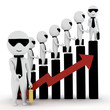 3d small business people making successful business with team
