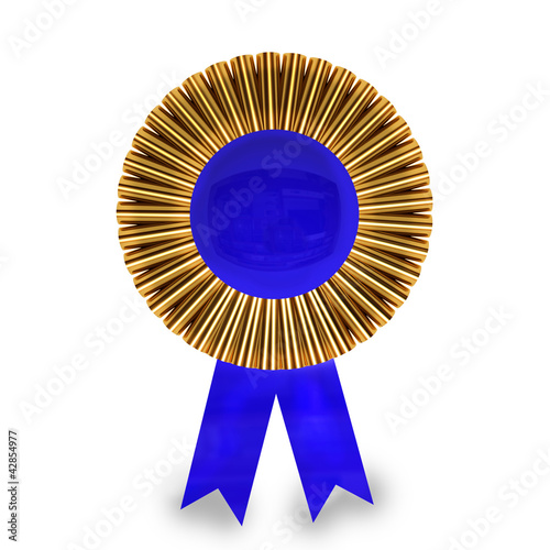 Photo: Blank award ribbon rosette Blank award ribbon rosette
