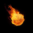 Basketball in Flammen 3D