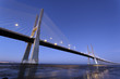 famous Vasco da Gama bridge by night