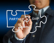 partnership written puzzle pieces