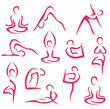 big set of yoga symbols
