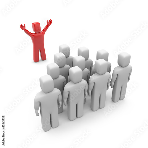 Illustration: Leader of team Leader of team