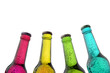 canvas print picture - Four colorful bottles with sparkling liquid