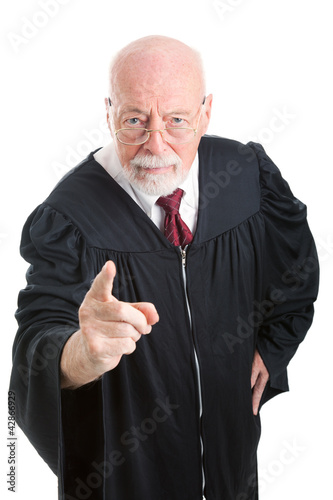 Photo: Judge - Stern and Scolding Judge - Stern and Scolding